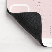 Rosa Kalender 2027 Business Logo Mousepad (Ecke)