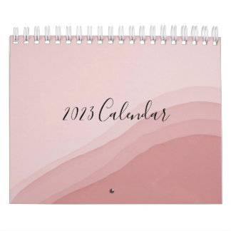 Rosa Kalender mit abstrakter Kunst