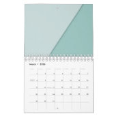 Rosa Kalender mit abstrakter Kunst (Mär 2026)