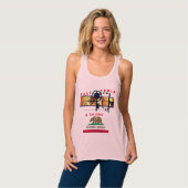 Rosa kalifornischer Spaß Tank Top (Vorderseite Vollansicht)