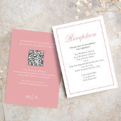 Rosa Kalligrafie Script Empfang UAWG Begleitkarte