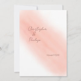 Rosa Kalligrafie Wasserfarbe Save the Date Einladung