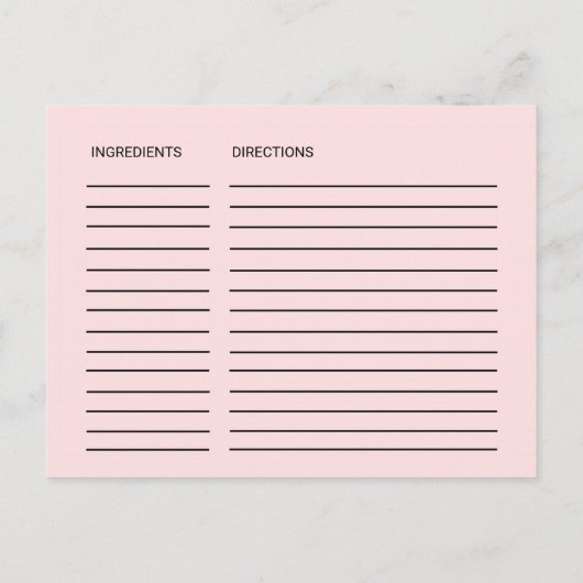 Rosa Kalligraphie Brautparty Rezeptionskarten Postkarte (Rückseite)