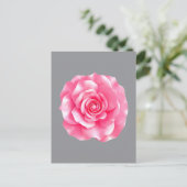 Rosa Kamelie blüht Postkarte (Stehend Vorderseite)
