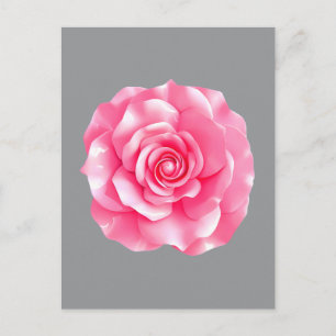 Rosa Kamelie blüht Postkarte