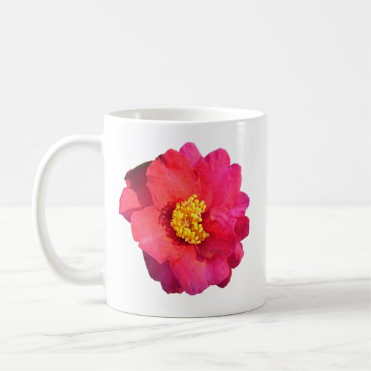 Rosa Kamelie-Blume Kaffeetasse (Links)