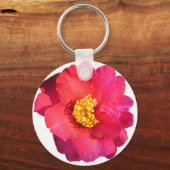 Rosa Kamelie-Blume Schlüsselanhänger (Vorderseite)