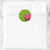 Rosa Kamelie Blume Weihnachtsgeschenk-Aufkleber Runder Aufkleber (Tasche)