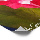 Rosa Kamelien Aquarell Blume Malerei Poster (Ecke)