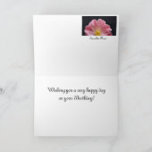 Rosa Kamelien-Blume Geburtstagskarte Karte (Innenseite)