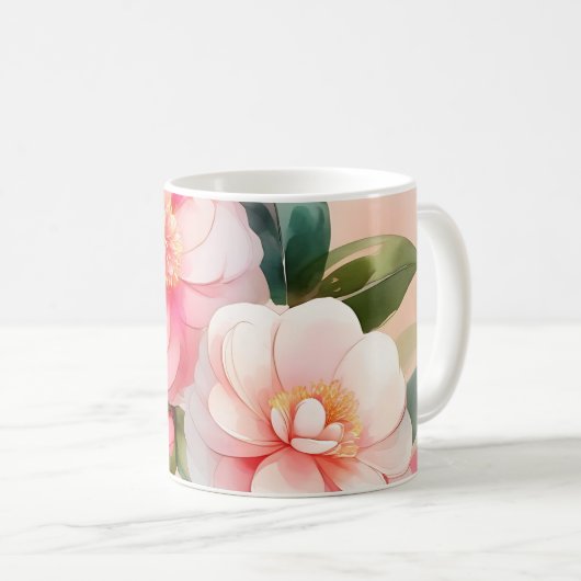 Rosa Kamelien-Blume Kaffeetasse