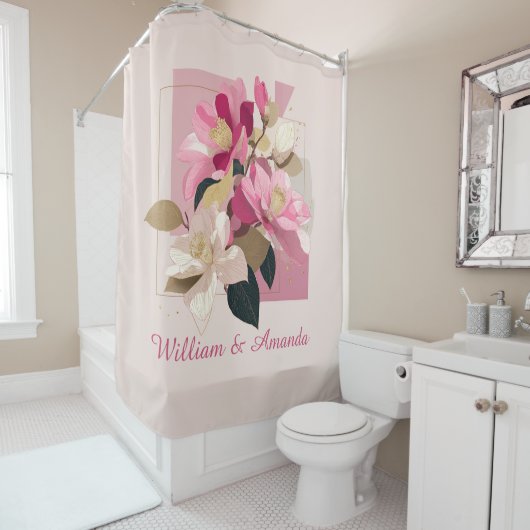 Rosa Kamelien Blütendusche Vorhang (Beispiel)