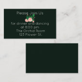 Rosa Kamelien Empfang Begleitkarte (Vorne/Hinten)