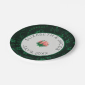 Rosa Kamelien Hochzeit Pappteller (Schrägansicht)