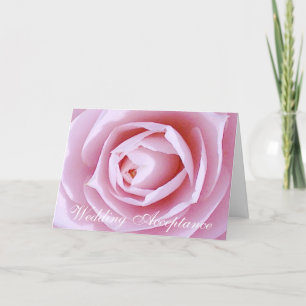 Rosa Kamelien-Hochzeits-Annahme-Karte Karte