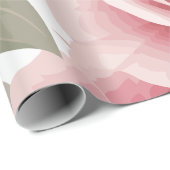 Rosa Kamelien mit grünen Blätter Geschenkpapier (Rolleneckpunkt)