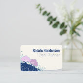 Rosa Kamelien Personalisiert Visitenkarte (Stehend Vorderseite)