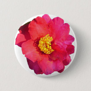 rosa Kamelienblüte Button