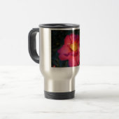 rosa Kamelienblüte Reisebecher (Vorderseite Links)