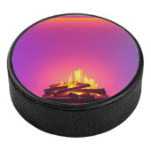 Rosa Kamin-Design Eishockey Puck (3/4)