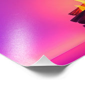 Rosa Kamin-Design Fotodruck (Ecke)
