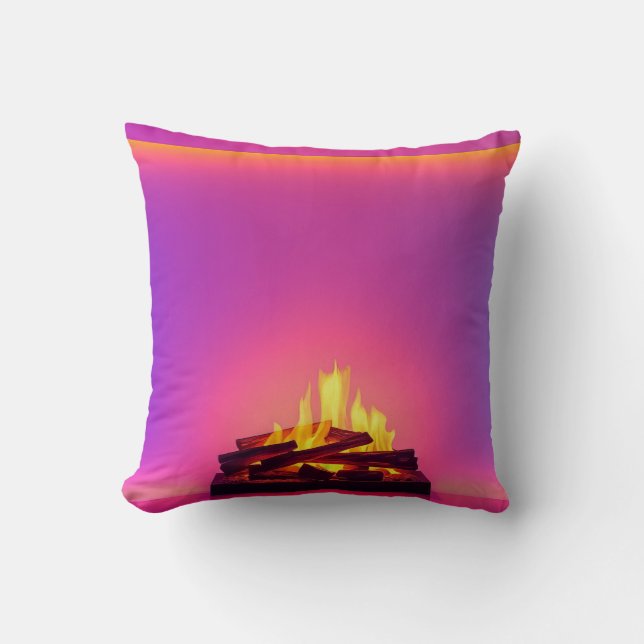 Rosa Kamin Design Kissen (Vorderseite)