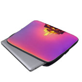 Rosa Kamin-Design Laptopschutzhülle (Vorne Knopf)
