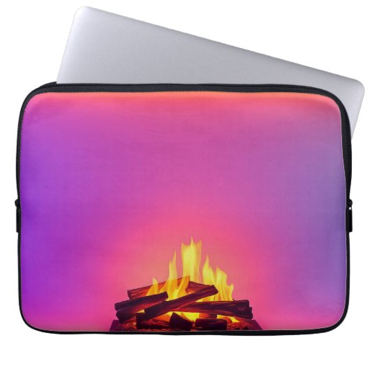 Rosa Kamin-Design Laptopschutzhülle (Vorderseite)