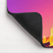 Rosa Kamin-Design Mousepad (Ecke)