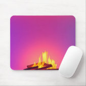 Rosa Kamin-Design Mousepad (Mit Mouse)