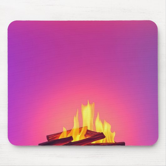 Rosa Kamin-Design Mousepad (Vorne)