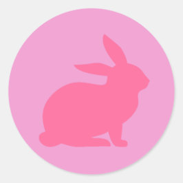 Rosa Kaninchen Runder Aufkleber