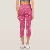 Rosa Kapselhohle Capri Leggings (Rückseite)