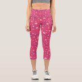Rosa Kapselhohle Capri Leggings (Vorderseite)
