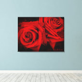 Rosa Kardinal:Canvas Print Leinwanddruck (Insitu (Holzboden))