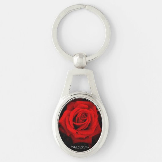 Rosa Kardinal:Metal Key Chain Schlüsselanhänger (Vorderseite)