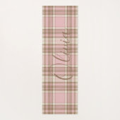 Rosa Kariert braun Karierte Farbe Yogamatte (Rückseite)