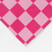 Rosa Kariert Fleecedecke (Ecke)