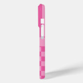 Rosa kariert gestreift personalisiert Case-Mate iPhone hülle (Rückseite / Links)