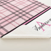 Rosa Kariert Personalisiert Sherpadecke (3/4)
