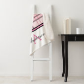 Rosa Kariert Personalisiert Sherpadecke (Beispiel)