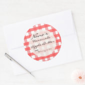 Rosa Karierte Abdeckung des Coloniabildes für 2,5  Runder Aufkleber (Umschlag)