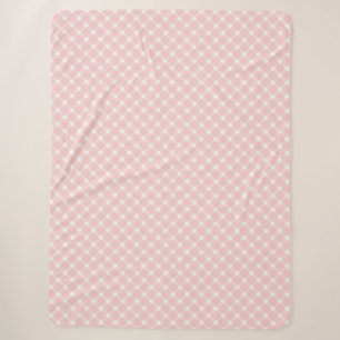 Rosa karierte Decke Sherpadecke