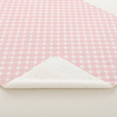 Rosa karierte Decke Sherpadecke (3/4)