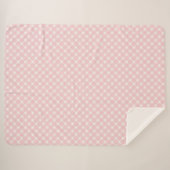 Rosa karierte Decke Sherpadecke (Vorderseite (Horizontal))