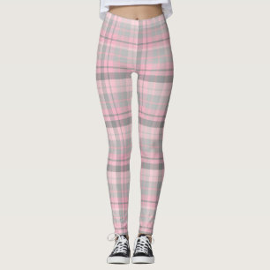 Rosa Karierte Frauen Leggings