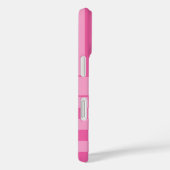 Rosa karierte gestreifte Personalisierung Case-Mate iPhone Hülle (Rückseite / Rechts)