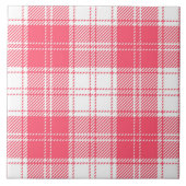 Rosa Karierte Keramik Tile Fliese (Vorderseite)