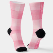 Rosa Karierte Socken (Gewinkelt)