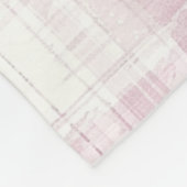 Rosa Karierte Streifen Fleecedecke (Ecke)